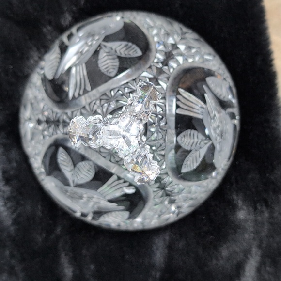 Hofbauer Crystal Candy Dish with Lid, Vintage, "The Birds Collection" - Picture 10 of 13